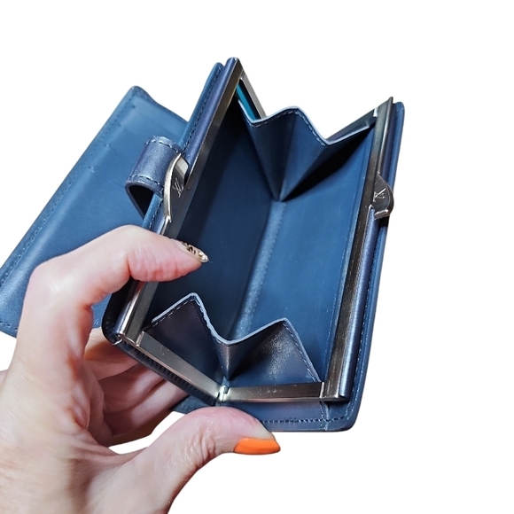 LOUIS VUITTON Monogram Mat French Purse Wallet in Bleu. - Picture 3 of 4